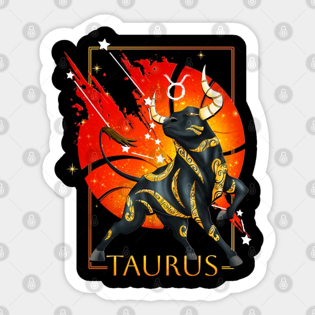 The Raging Taurus- Zodiac Sign - Earth Sign Sticker by Roy's Disturbia